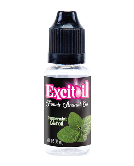 Body Action Excitoil Peppermint Arousal Oil - .5 oz Bottle Carded - Empower Pleasure