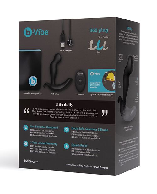 b-Vibe 360 Plug - Black - Empower Pleasure