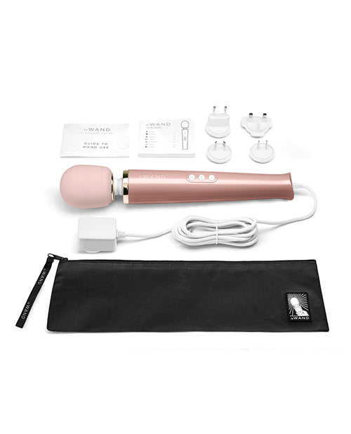 Le Wand Powerful Plug-In Vibrating Massager - Rose Gold - Empower Pleasure