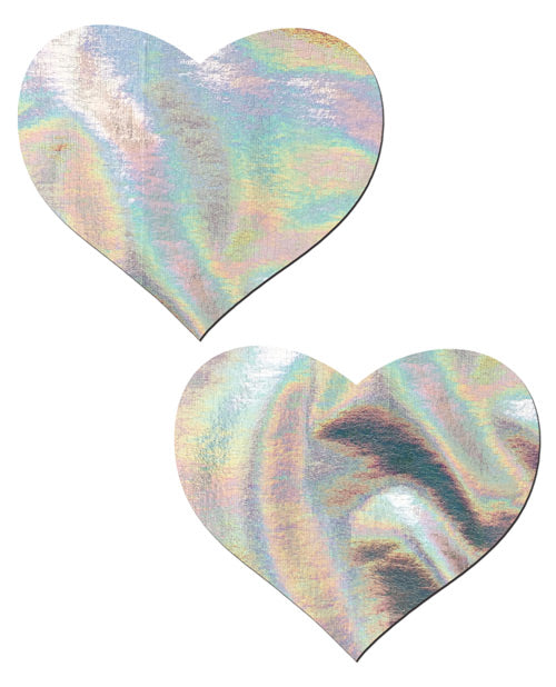 Pastease Hologram Heart - Silver O/S - Empower Pleasure