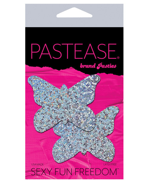 Pastease  Glitter Butterfly - Silver O/S - Empower Pleasure