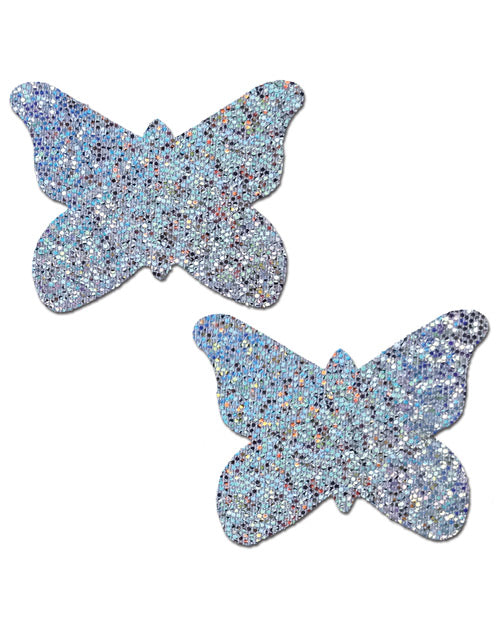 Pastease  Glitter Butterfly - Silver O/S - Empower Pleasure