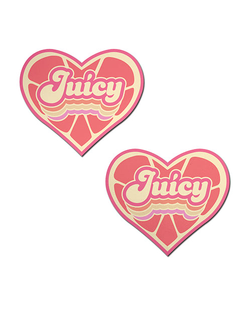 Pastease Premium Retro Heart Juicy - Pink Grapefruit O/S - Empower Pleasure