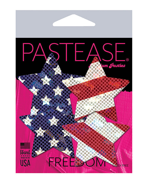 Pastease Premium Petites Glittering Stars & Stripes  - Red/White/Blue O/S - Empower Pleasure