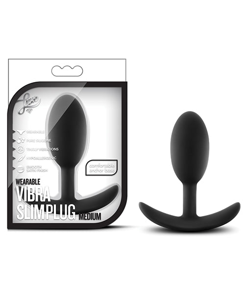 Blush Luxe Wearable Vibra Slim Plug - Medium - Empower Pleasure