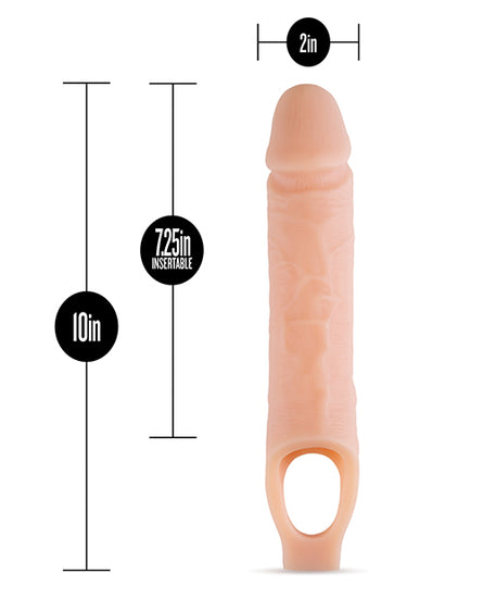 Blush Performance Plus 10" Silicone Cock Sheath Penis Extender - Flesh - Empower Pleasure