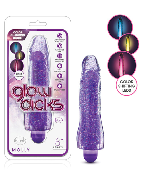 Blush Glow Dicks Glitter Vibrator - Molly - Empower Pleasure