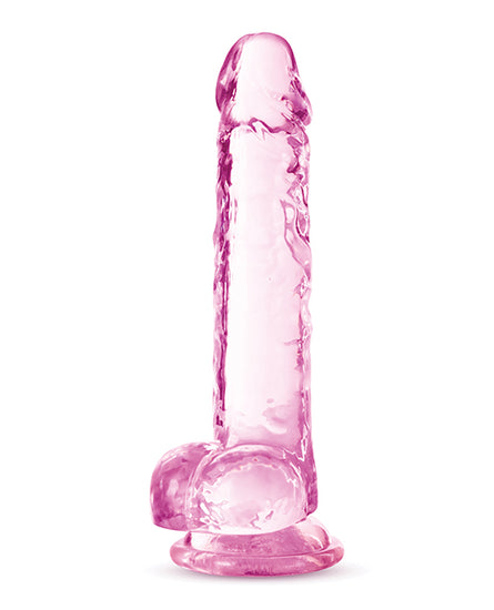 Blush Naturally Yours 7" Crystalline Dildo - Rose - Empower Pleasure