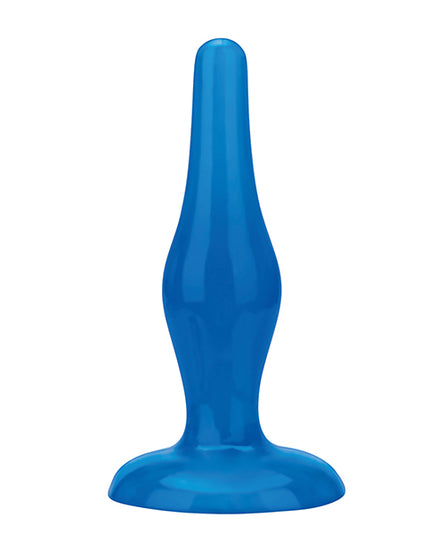 Blue Line C & B 4.75" Easy Insertion Plug - Jelly Blue - Empower Pleasure