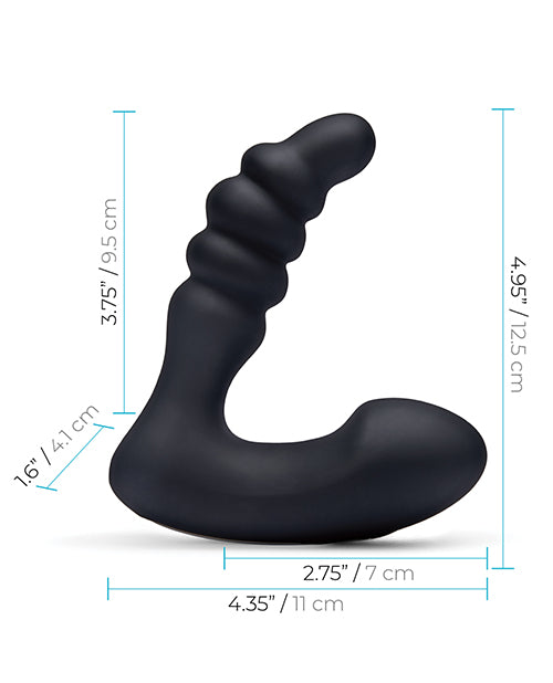 Blue Line Vibrating Prostate Prodder w/ Remote - Black - Empower Pleasure