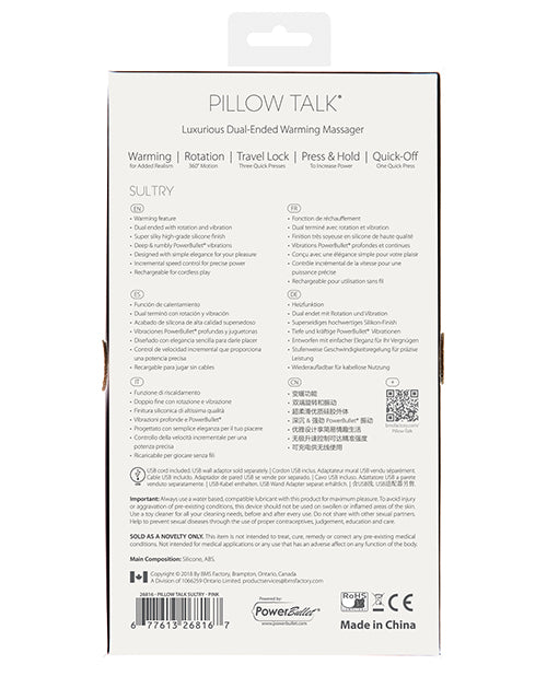 Pillow Talk Sultry Rotating Wand - Empower Pleasure