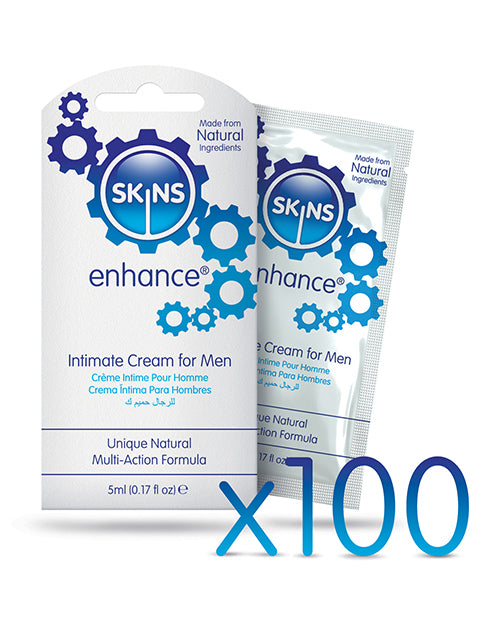 Skins Enhance Intimate Cream Foils - 5 ml Box of 100 - Empower Pleasure