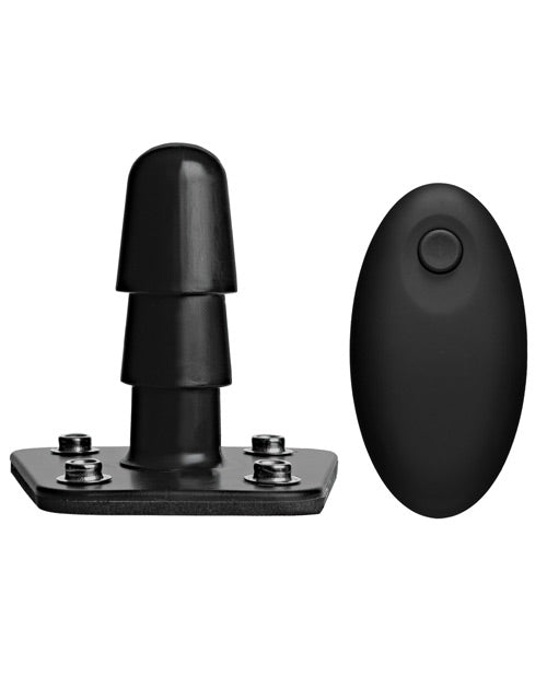 Vac-U-Lock Vibrating Remote Plug with Snaps - Black - Empower Pleasure