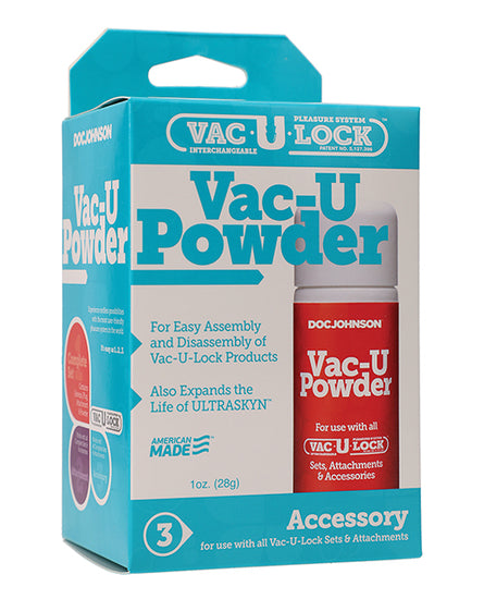 Vac-U-Lock Powder Lubricant - White - Empower Pleasure