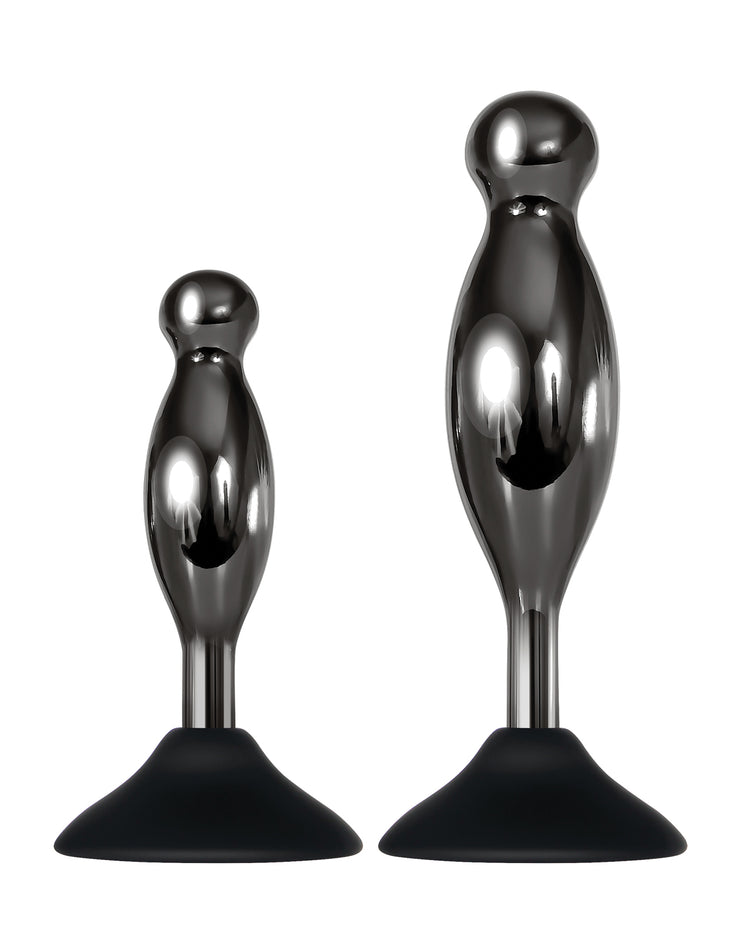 Evolved Joy Sticks 2-Piece Plug Set - Black/Chrome - Empower Pleasure