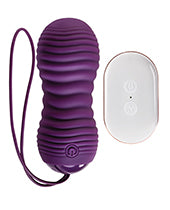 Evolved Eager Egg Vibrating & Thrusting Egg with Remote - Purple - Empower Pleasure