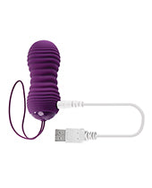 Evolved Eager Egg Vibrating & Thrusting Egg with Remote - Purple - Empower Pleasure