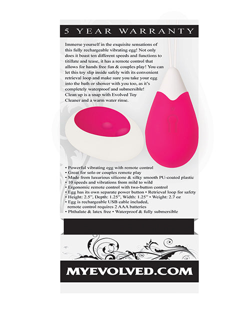 Evolved Remote Control Egg - Pink - Empower Pleasure