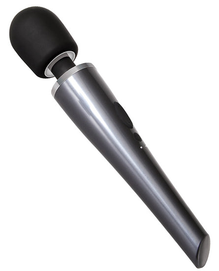 Evolved Mighty Metallic Wand - Gray/Black - Empower Pleasure