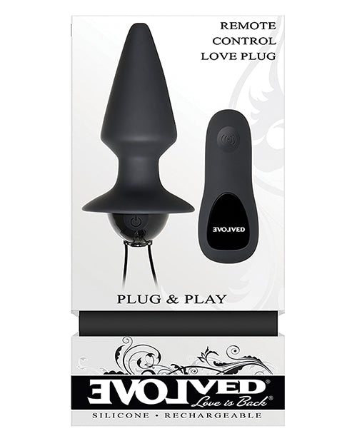 Evolved Plug & Play Remote Anal Plug - Black - Empower Pleasure