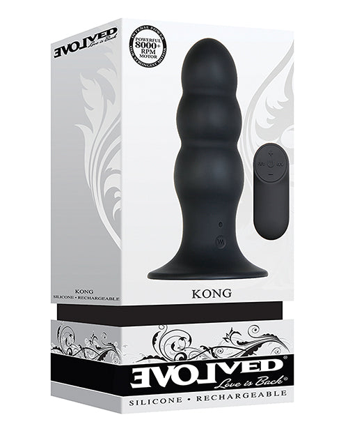 Evolved Kong Rechargeable Anal Plug - Black - Empower Pleasure