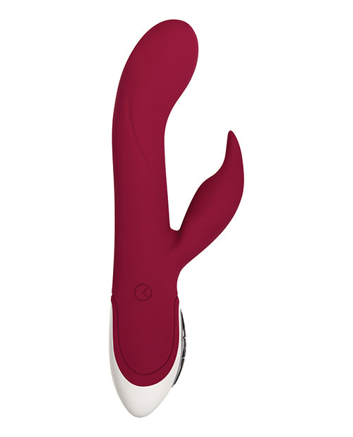 Evolved Inflatable Bunny Dual Stim Rechargeable - Burgundy - Empower Pleasure