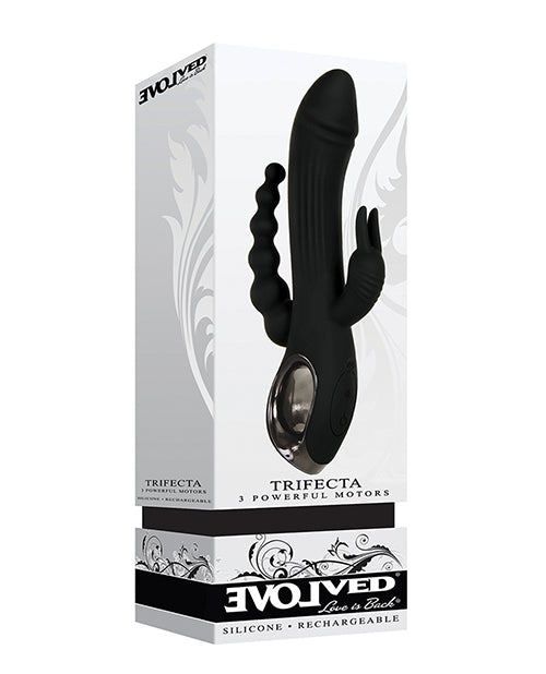 Evolved Trifecta Triple Stim Rechargeable - Black - Empower Pleasure