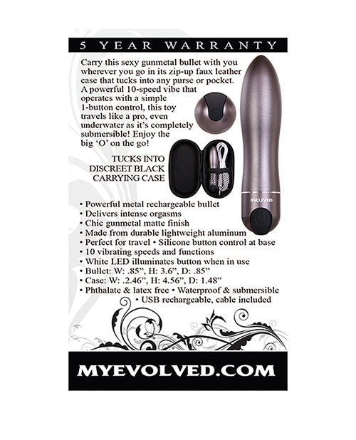 Evolved Travel Gasm Bullet - Grey - Empower Pleasure