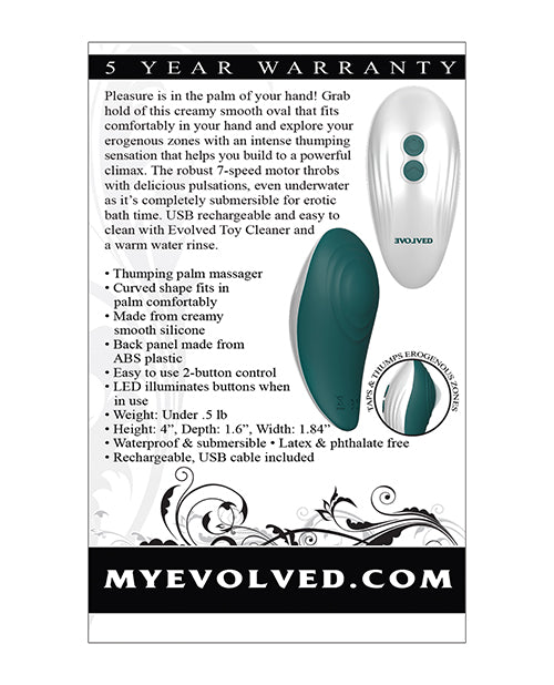 Evolved Palm Pleasure - Teal - Empower Pleasure