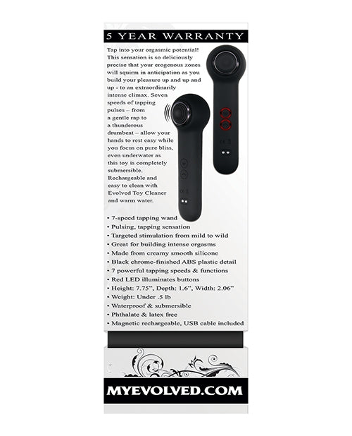 Evolved Tap Dance Tapping Wand - Black - Empower Pleasure