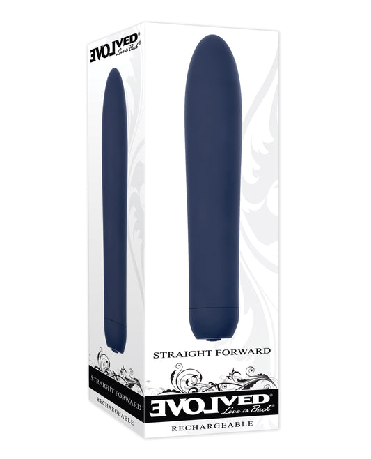 Evolved Straight Forward Vibrator - Blue - Empower Pleasure