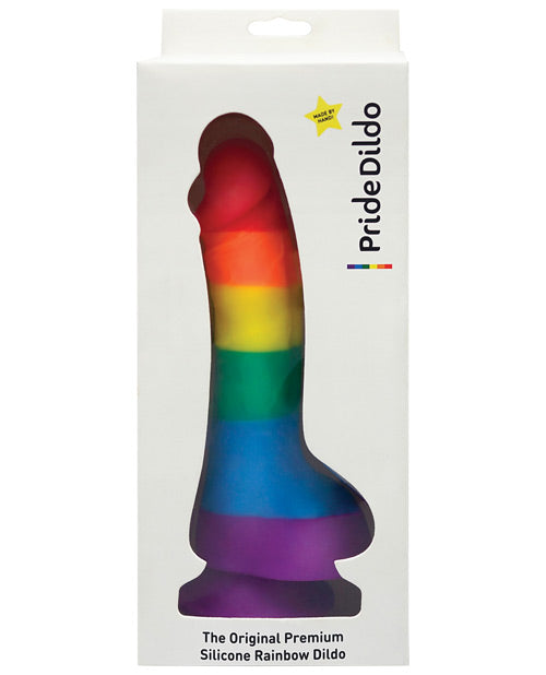 Pride Dildo w/Balls - Rainbow - Empower Pleasure