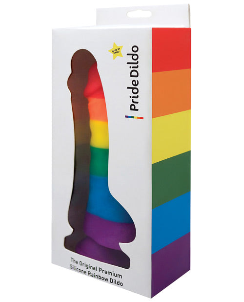 Pride Dildo w/Balls - Rainbow - Empower Pleasure