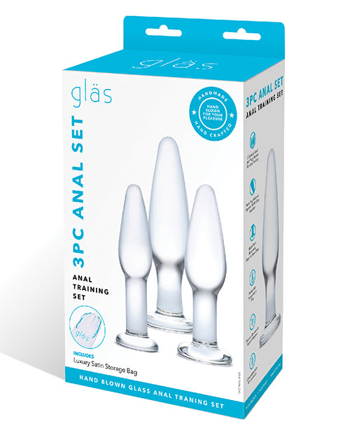 Glas 3 pc Glass Anal Training Kit - Empower Pleasure