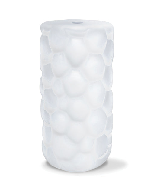 Pleasure Package Use with Caution Tight Textured Stroker - White - Empower Pleasure