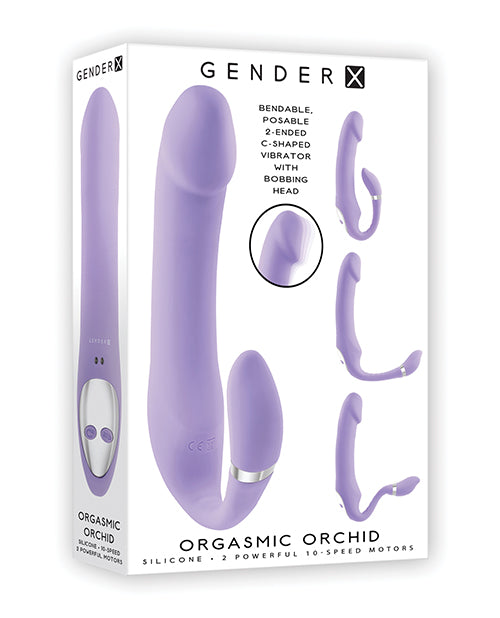 Gender X Orgasmic Orchid Posable Vibrator - Purple - Empower Pleasure