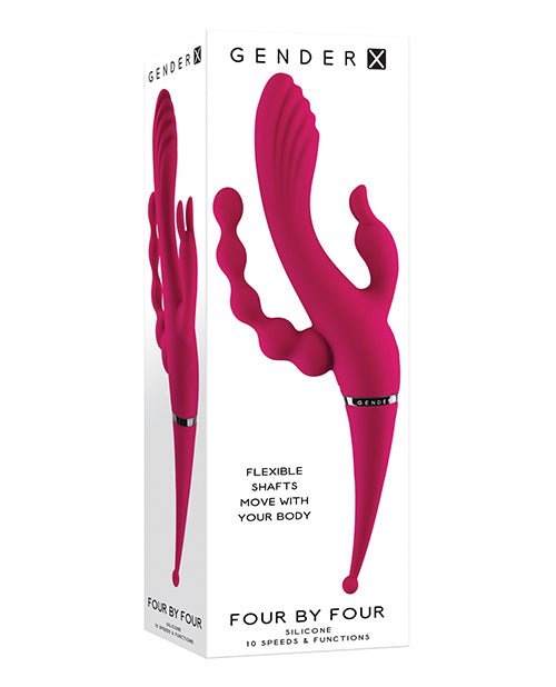 Gender X Four by Four Vibrator - Burgundy - Empower Pleasure