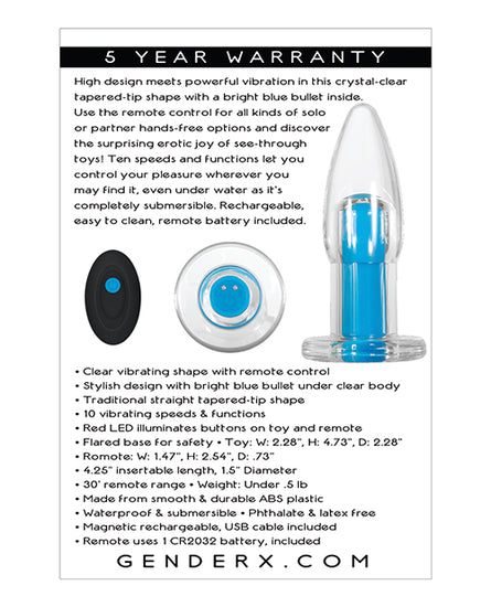 Gender X Electric Blue - Clear/Blue - Empower Pleasure