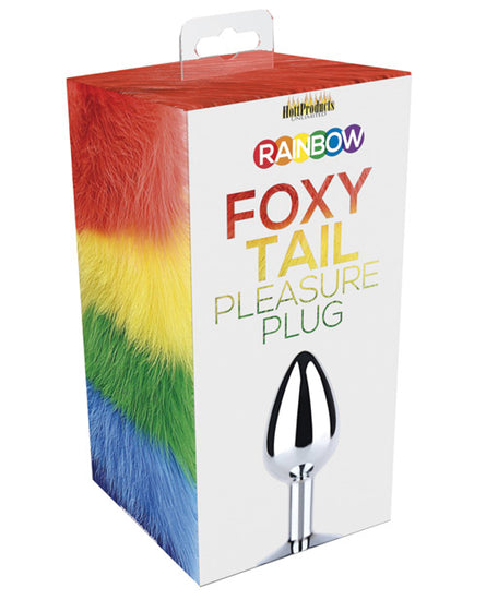 Rainbow Foxy Tail Butt Plug - Empower Pleasure