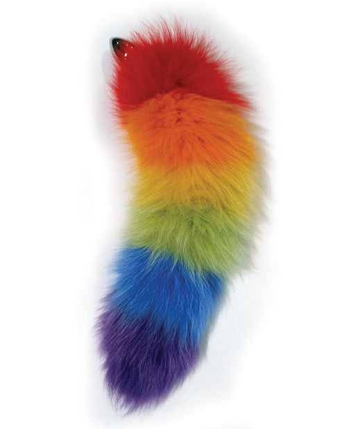 Rainbow Foxy Tail Butt Plug - Empower Pleasure