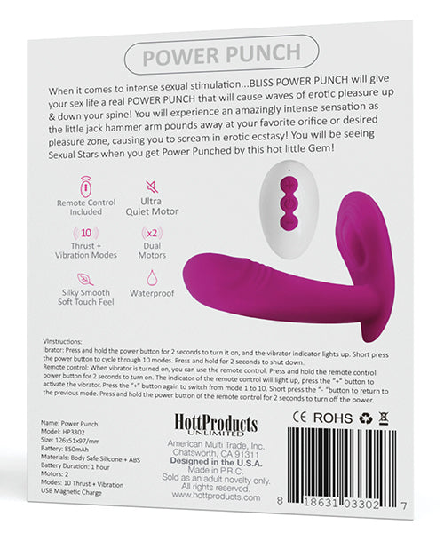 Bliss Power Punch Thrusting Vibe - Empower Pleasure