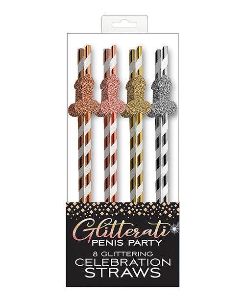 Glitterati Penis Party Straws - Pack of 8 - Empower Pleasure