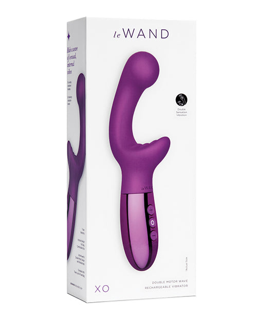 Le Wand XO Double Motor Wave Rechargeable Vibrator - Cherry - Empower Pleasure