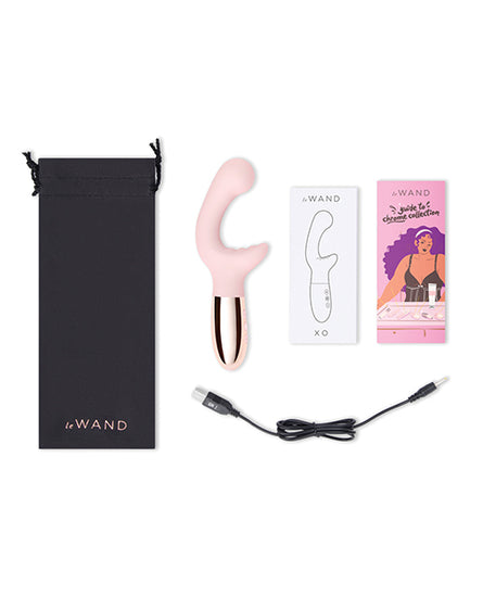 Le Wand XO Double Motor Wave Rechargeable Vibrator - Rose Gold - Empower Pleasure