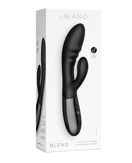 Le Wand BLEND Double Motor Rabbit Rechargeable Vibrator - Black - Empower Pleasure