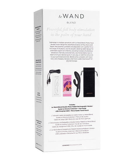 Le Wand BLEND Double Motor Rabbit Rechargeable Vibrator - Black - Empower Pleasure