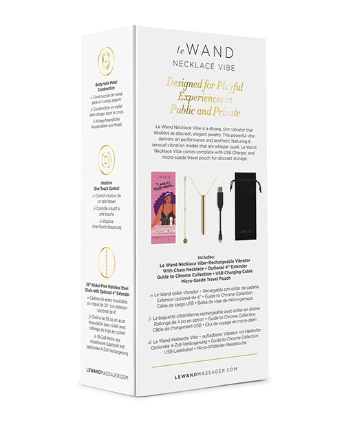 Le Wand Vibrating Necklace - Gold - Empower Pleasure