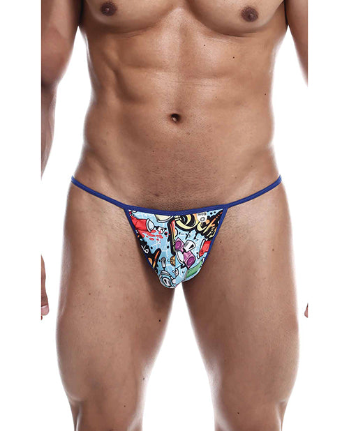 Male Basics Sinful Hipster Wow T Thong G-String Print LG - Empower Pleasure