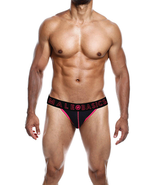 Male Basics Neon Jockstrap Coral LG - Empower Pleasure