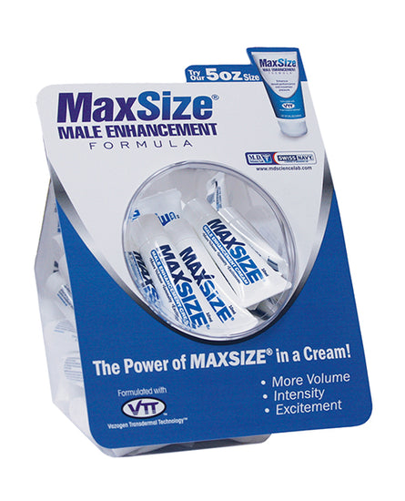 Swiss Navy Max Size Male Enhancement Cream - 10 ml Bowl of 50 - Empower Pleasure